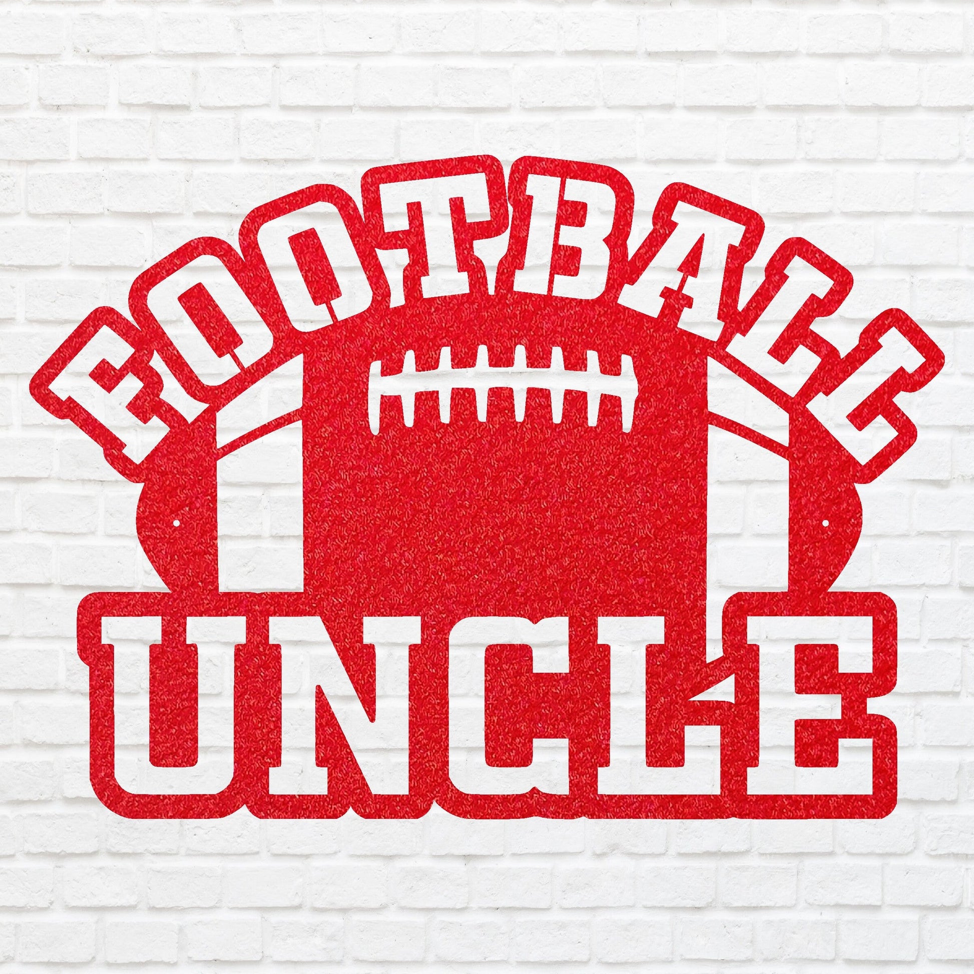 Football Uncle Metal Wall Art, Sports Wall Art, Game Room Decor, Metal Wall Decor, Modern Metal Art Gift For Uncle