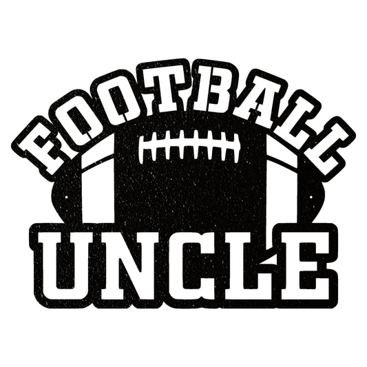 Football Uncle Metal Wall Art, Sports Wall Art, Game Room Decor, Metal Wall Decor, Modern Metal Art Gift For Uncle