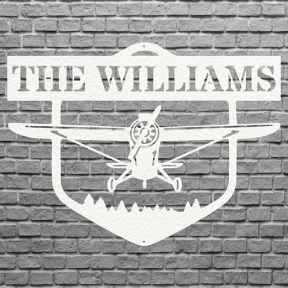 Custom Airplane Metal Sign | Personalized Sign Airplane Wall Art | Modern Wall Art | Airplane Wall Decor | Metal Sign Airplane Gift