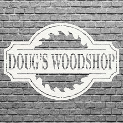 Personalized Name Woodshop Sign, Woodshop Decor Metal Wall Art, Laser Cut Metal Sign, Metal Wall Decor, Outdoor Metal Sign
