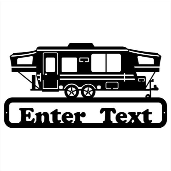 Personalized Campers Metal Sign, Laser Cut Camping Travel Trailer, Western Wall Decor, Custom Black Metal Sign, Travel Lover Gift