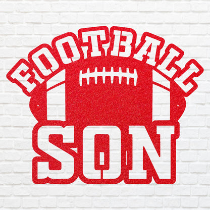Football Wall Art, Football Son Metal Wall Art, Game Room Decor, Modern Metal Art, Football Home Decor, Gift For Son