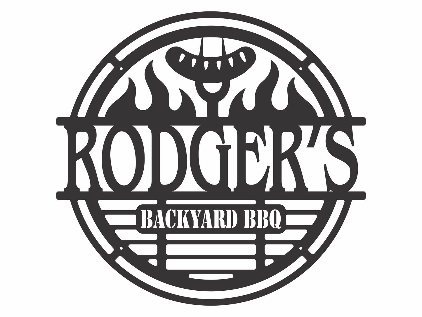 Custom Backyard BBQ Sign, Metal Backyard BBQ Sign, Laser Cut Metal Outdoor Bar Sign, Personalized Bbq Kitchen Wall Decor