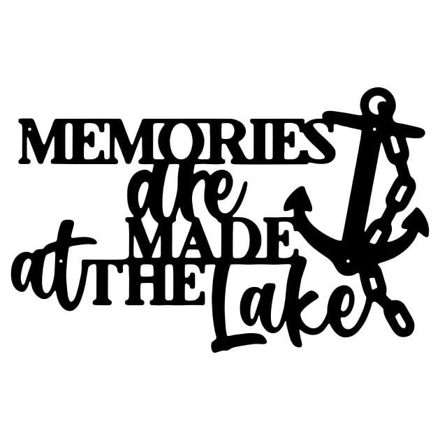 Memories are Made at The Laked Metal Sign, Metal Wall Above Bed Decor, Lake House Wall Art, Black Metal Sign Lake House Gift