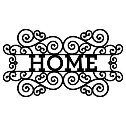 Home Sign Metal Wall Art, Hanging Wall For New Home Gift, Geometric Wall Art For Farmhouse Decor, Outdoor Laser Cut Metal Sign