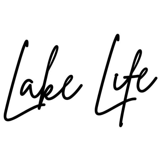 Lake Life Metal Sign, Outdoor Metal Sign, Laser Cut Metal Word Art, Lake House Decor, Black Metal Wall Art, Lake House Gift