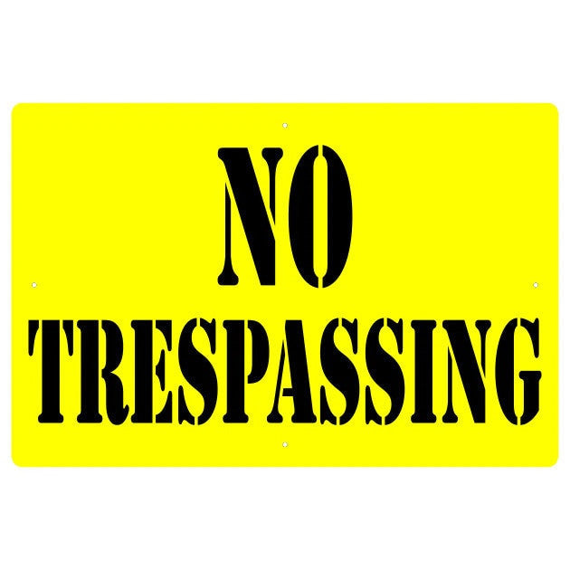 No Trespassing Metal Wall Art, Metal Wall Sign, Outdoor Metal Art, No Trespassing Sign, Geometric Wall Art, Laser Cut Wall Art, Metal Signs