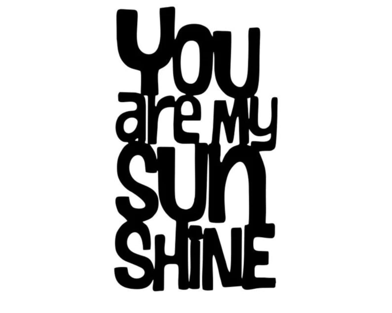 You Are My Sunshine Metal Wall Art, Inspirational Metal Wall Letters, Sunshine Sign Metal Wall Decor, Laser Cut Metal Sign, Gifts For Couple