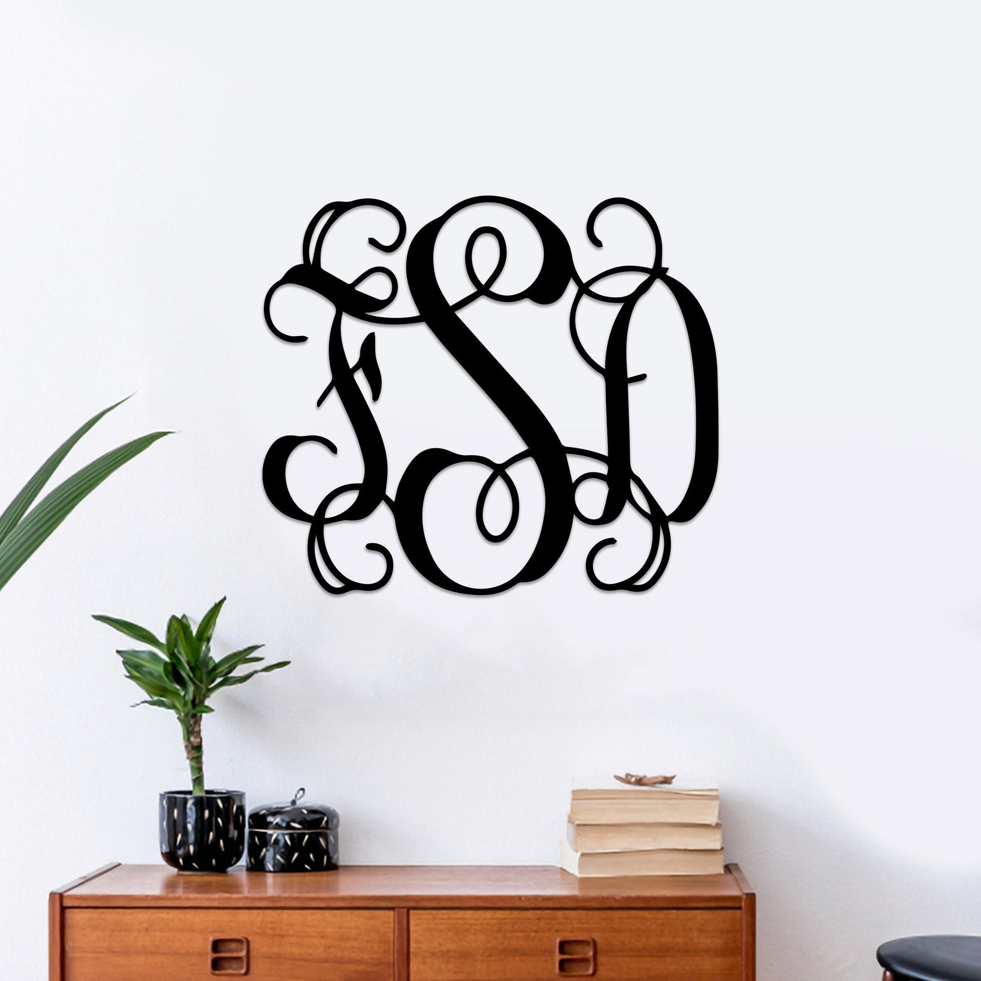 3 Letter Monogram Metal Wall Art Led Light, Nursery Monogram Wall Hanging, Wedding Monogram, Crib Monogram