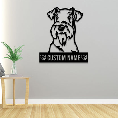 Airedale Terrier Dog Metal Wall Art with Led Light, Airedale Terrier Decor, Airedale Terrier Gift, Dog Owner Gift, Airedale Terrier Sign