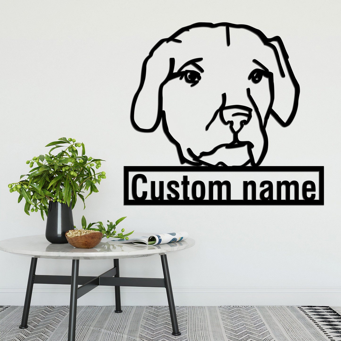 Custom Afador Dog Metal Sign with Led Lights, Afghan Hound Labrador Retriever Mix, Afador Gift, Afador Decor, Dog Owner Gift, Metal Dog Gift