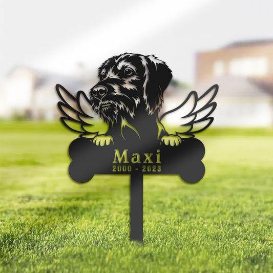 Personalized wirehaired vizsla Dog Memorial Stake, Metal Stake, Sympathy Sign, Pet Grave Marker, Remembrance Stake