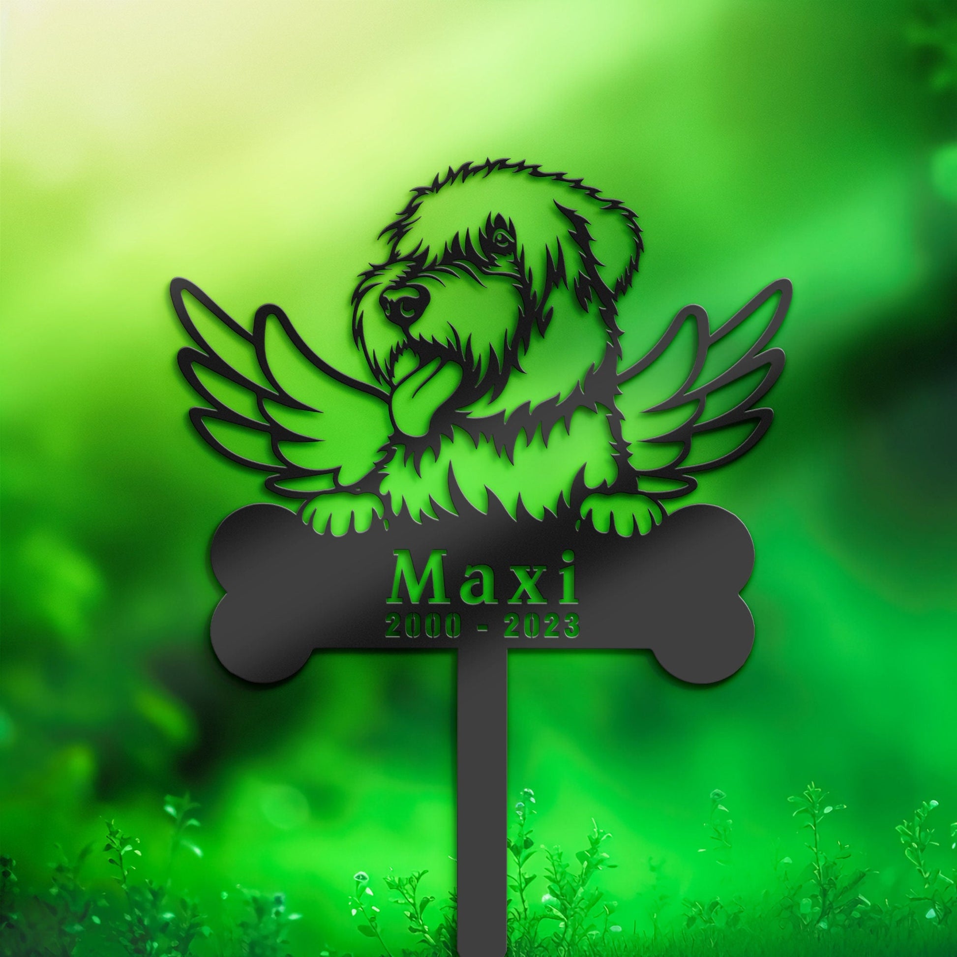 Personalized White wheaten Terrier Dog Memorial Stake, Metal Stake, Sympathy Sign, Pet Grave Marker, Remembrance Stake