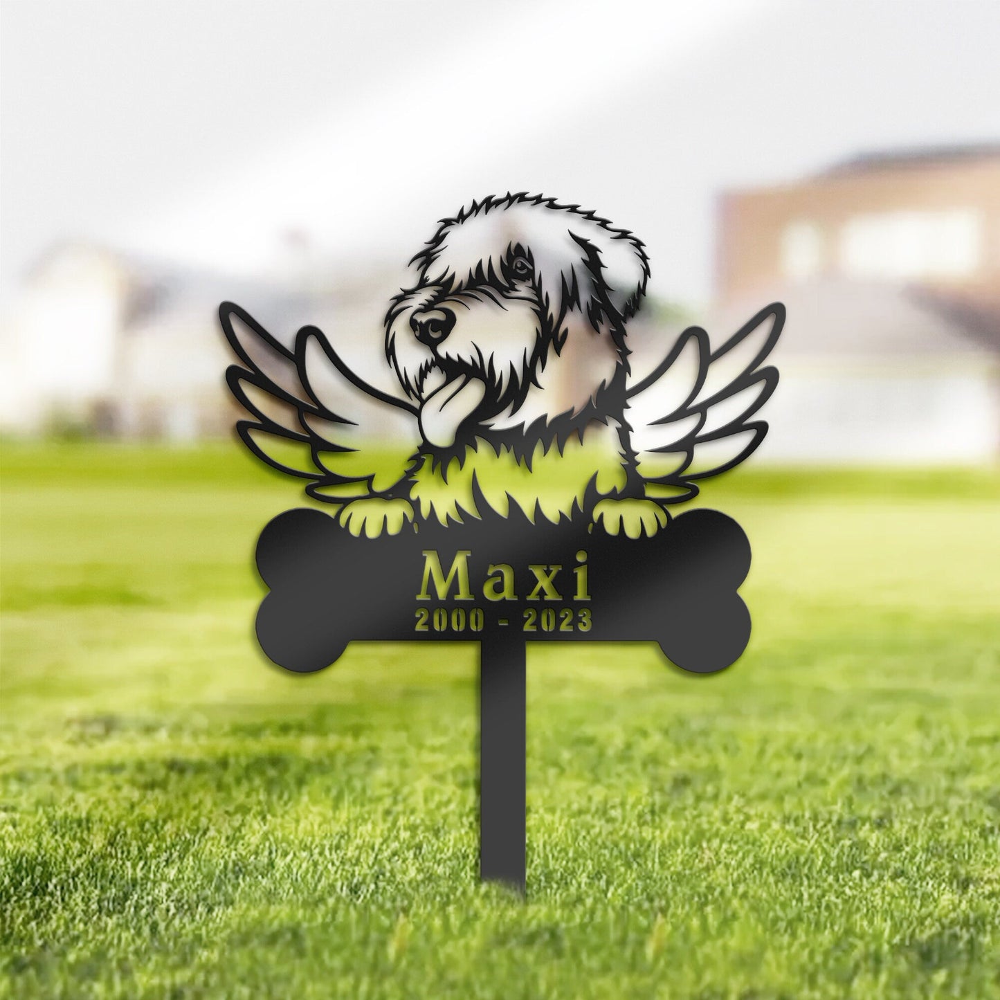 Personalized White wheaten Terrier Dog Memorial Stake, Metal Stake, Sympathy Sign, Pet Grave Marker, Remembrance Stake