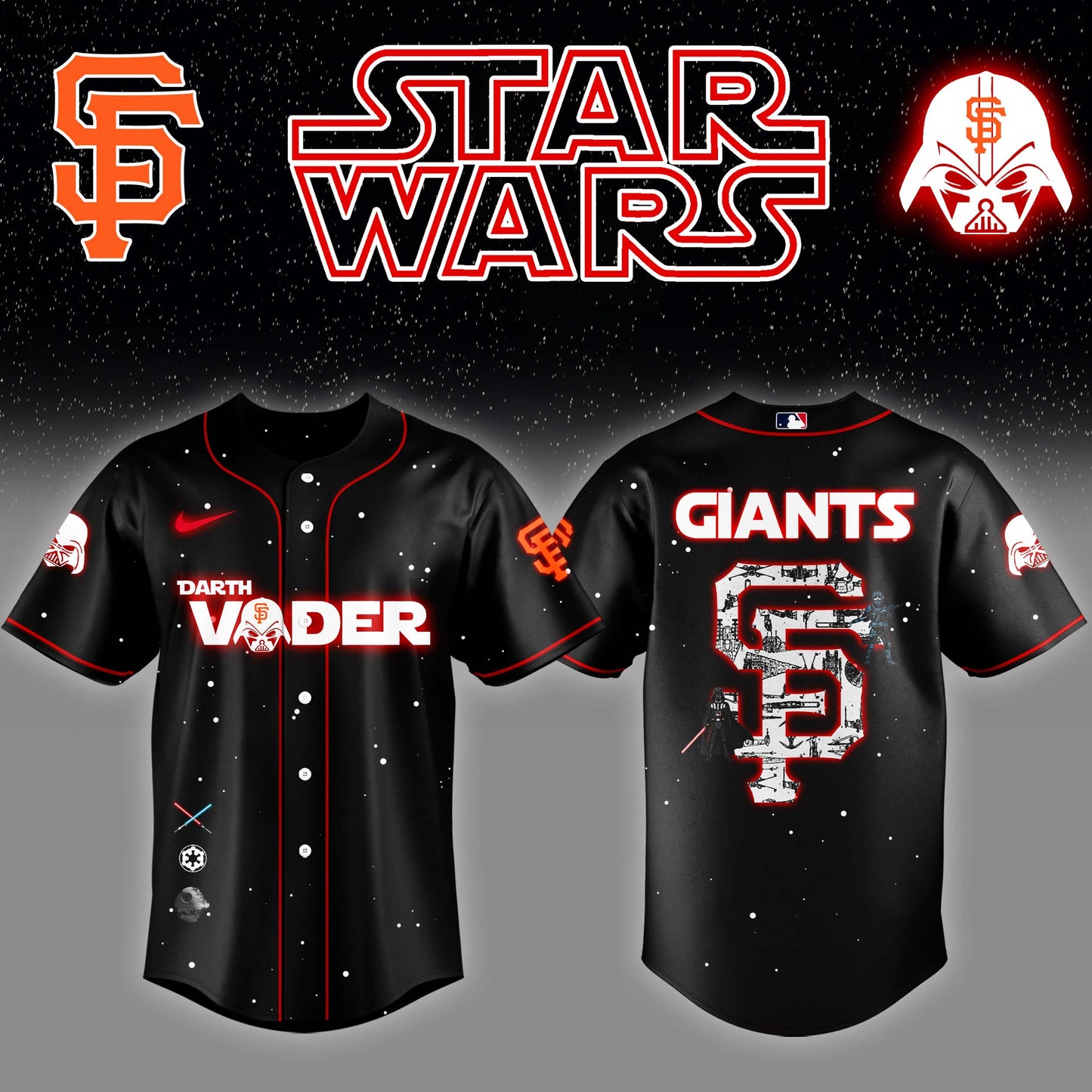 San Francisco Giants x Stars Wars Darth Vader Night Baseball Jersey Editions Limited v2