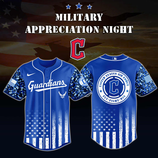 _Cleveland Guardians MLB x Air Force Military Appreciation Night Jersey Editions Limited 2025 V4