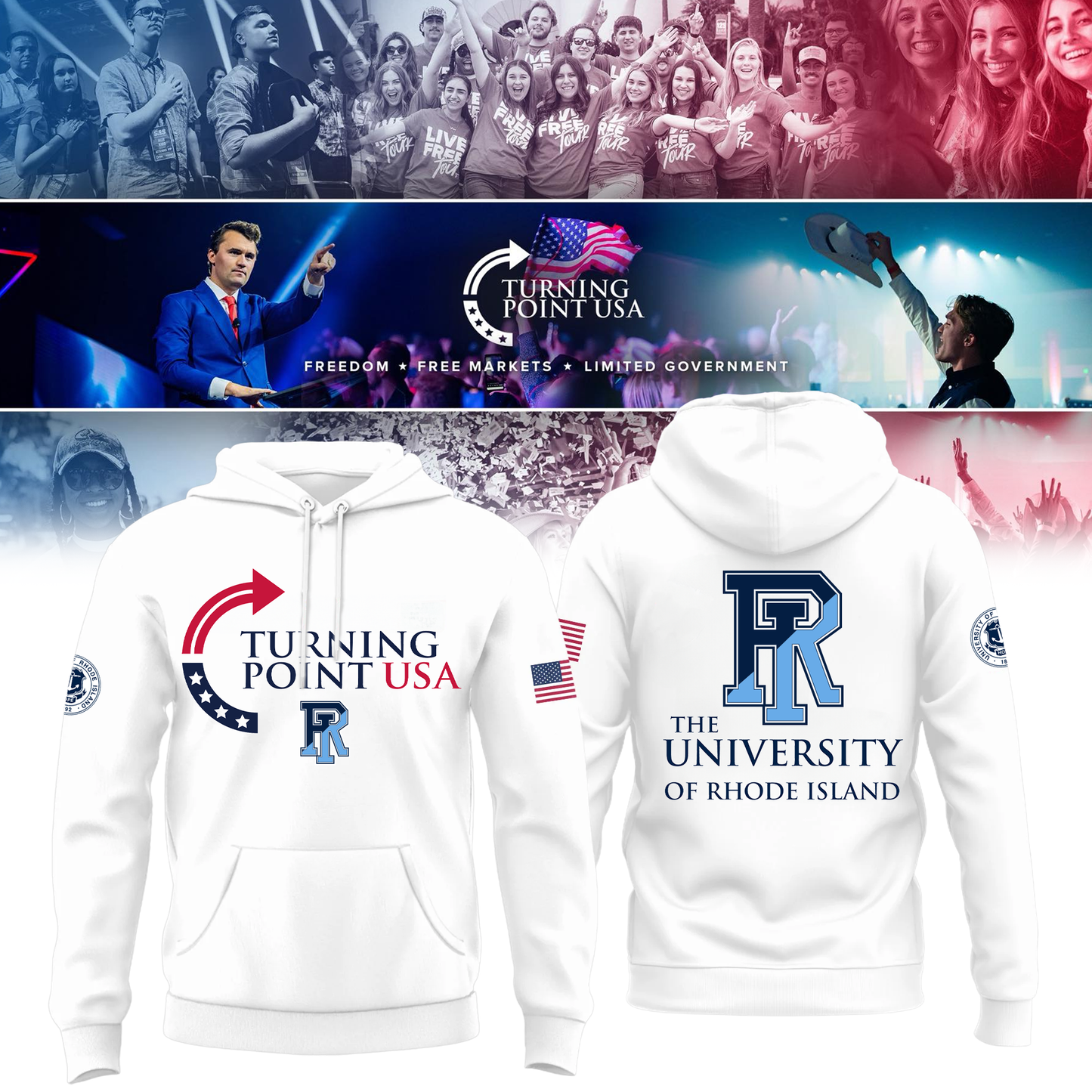 Rhode Island University x Turning Point USA Hoodie