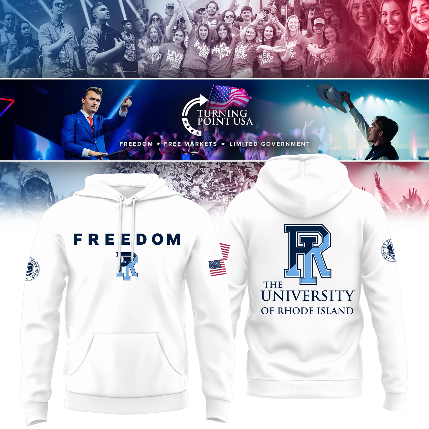 Rhode Island University x Turning Point USA Hoodie