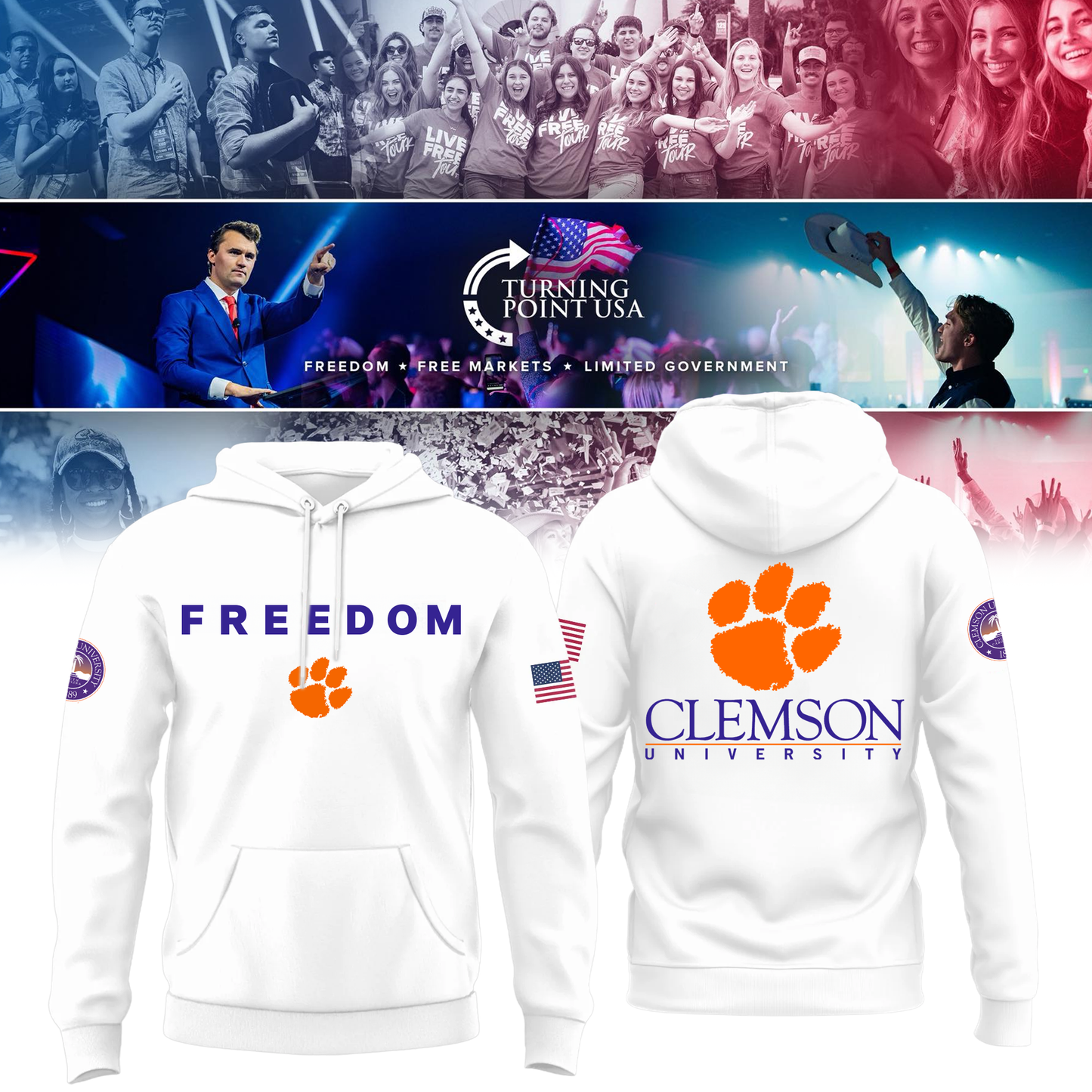 Clemson University x Turning Point USA Hoodie
