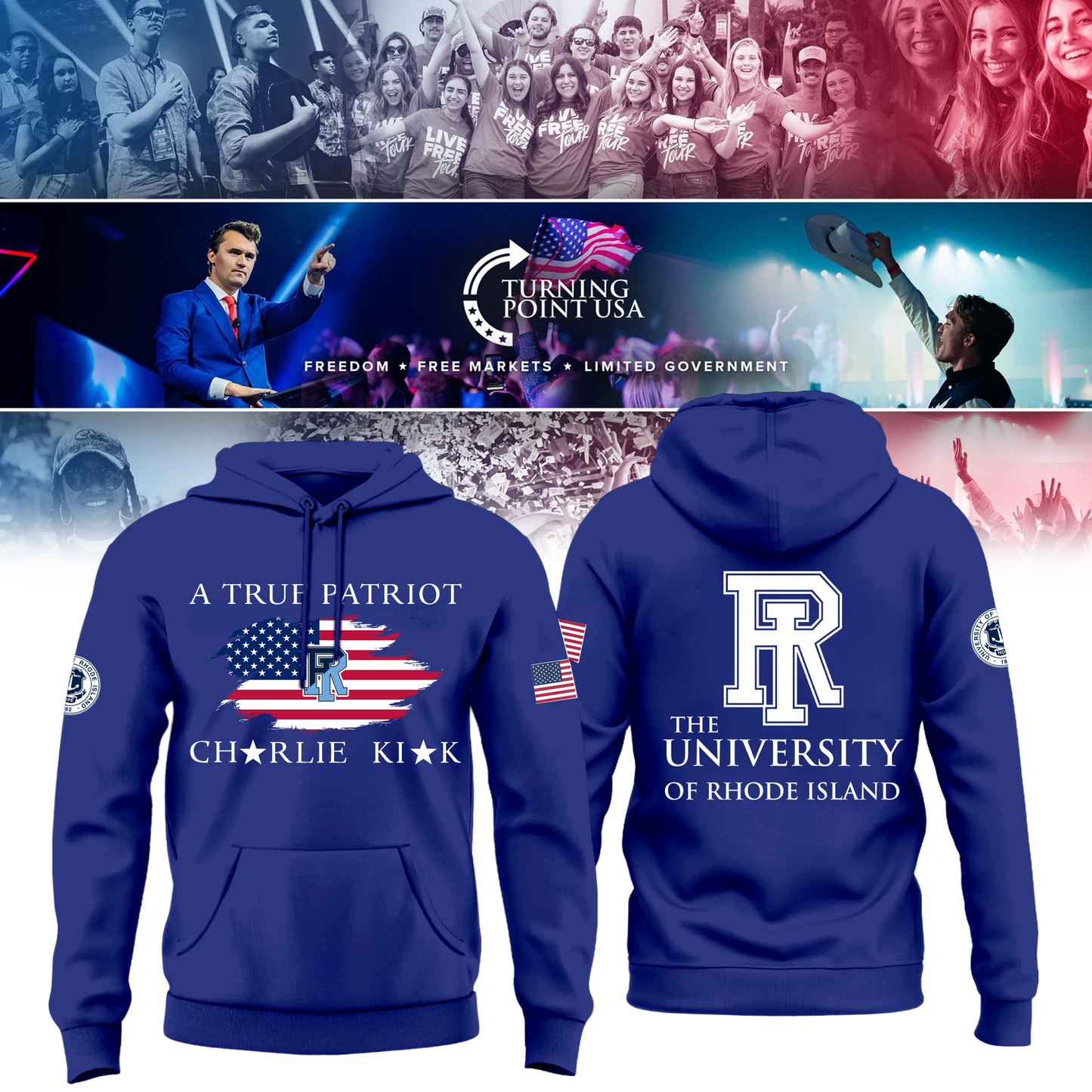 Rhode Island University x Turning Point USA Hoodie