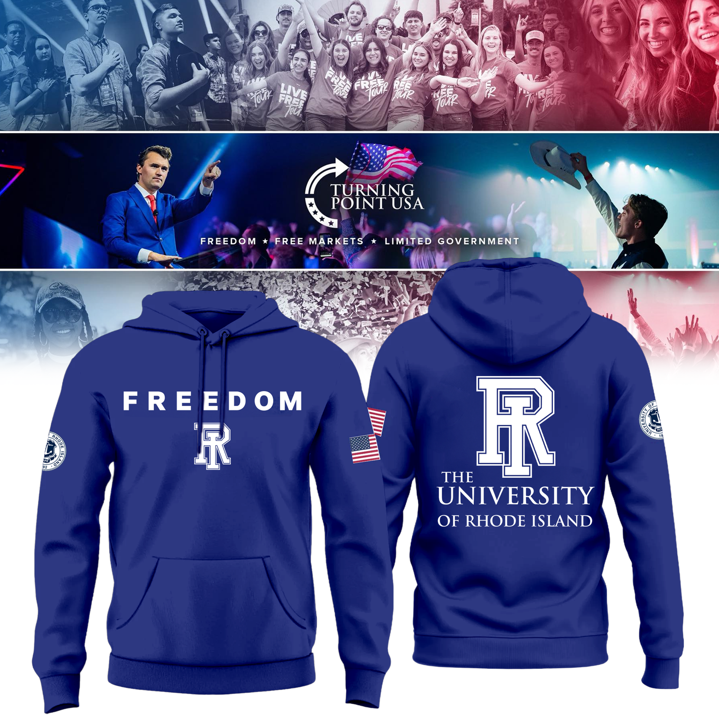 Rhode Island University x Turning Point USA Hoodie