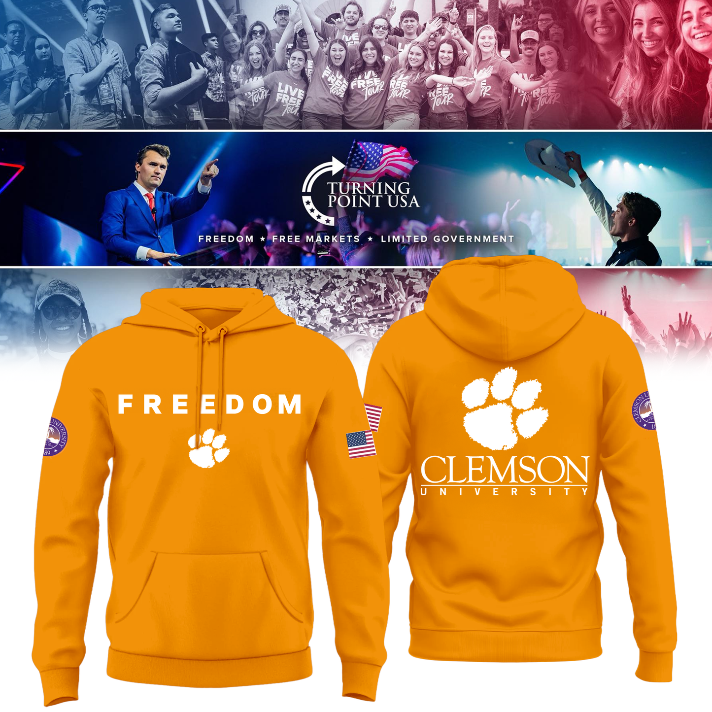 Clemson University x Turning Point USA Hoodie