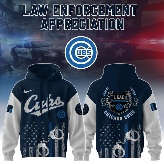 . Chicago Cubs MLB x Law Enforcement Appreciation Day Hoodie Limited
