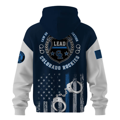 . Colorado Rockies MLB x Law Enforcement Appreciation Day Hoodie Limited