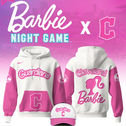 .    Cleveland Guardians MLB x Barbie Night Game Limited Edition Hoodie 2025