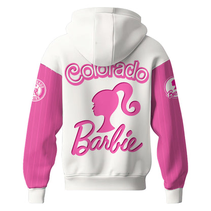 .    Colorado Rockies MLB x Barbie Night Game Limited Edition Hoodie 2025