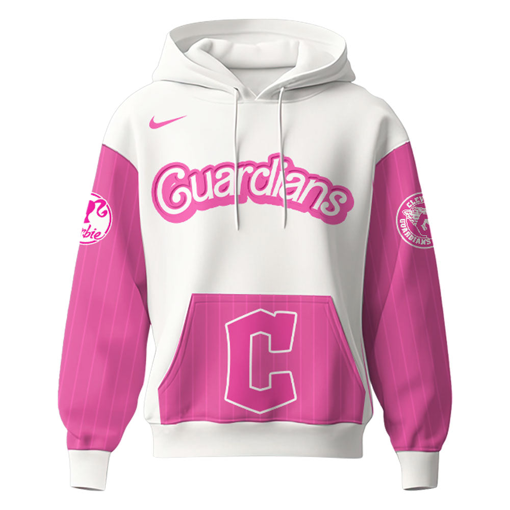 .    Cleveland Guardians MLB x Barbie Night Game Limited Edition Hoodie 2025