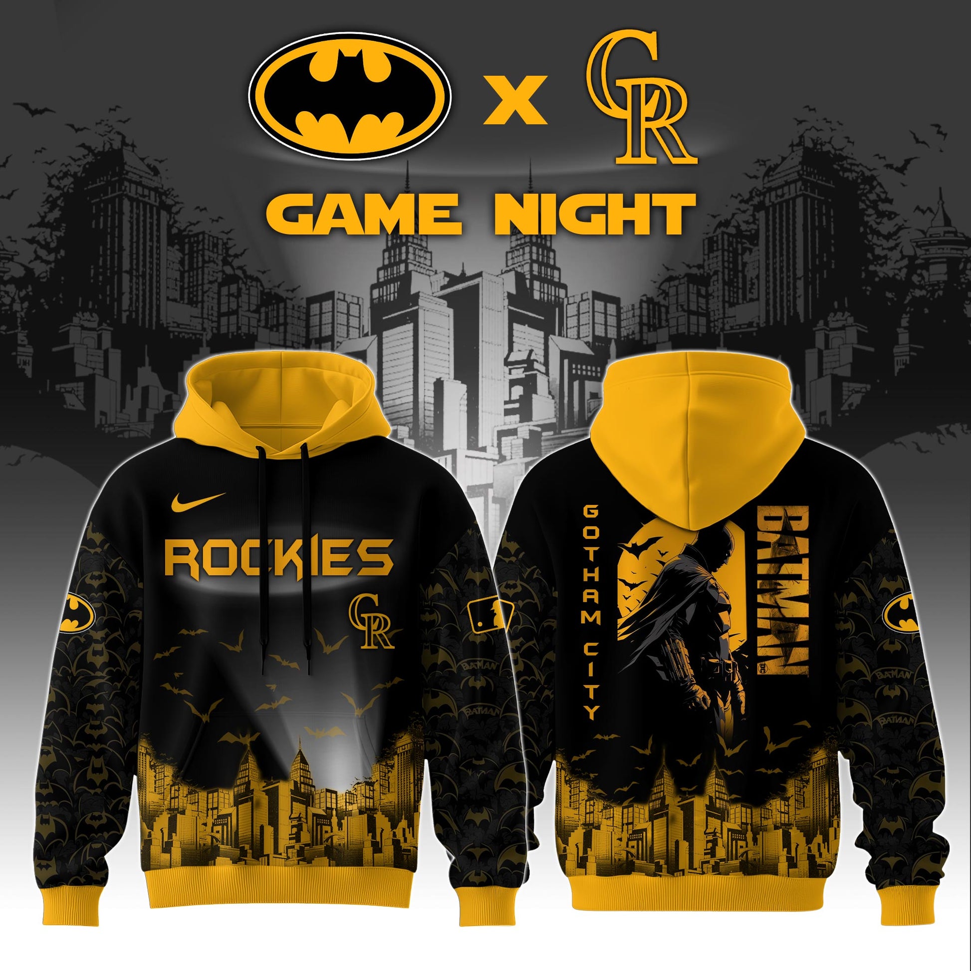 Colorado Rockies x DC Batman Game Night Special Edition Hoodie