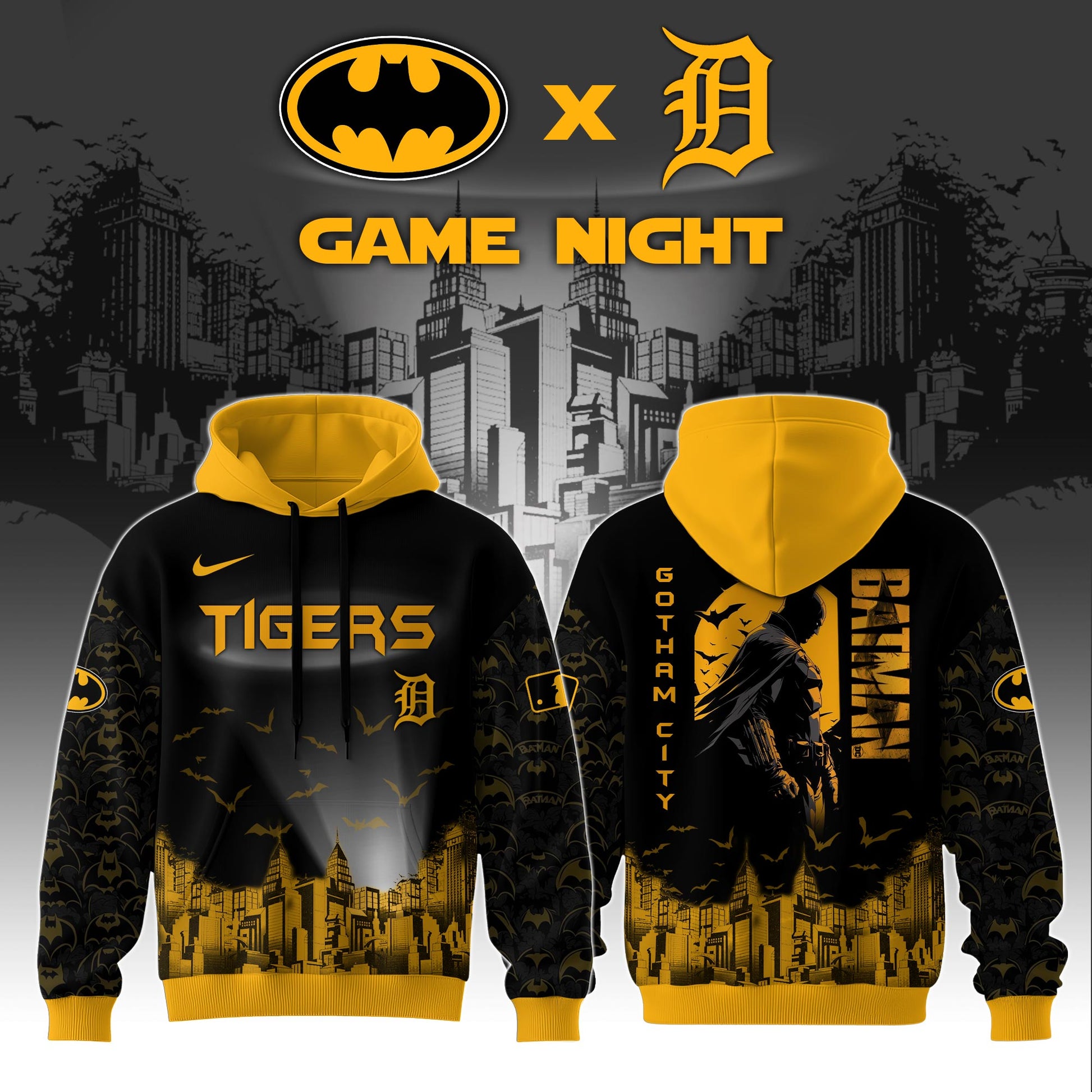 Detroit Tigers x DC Batman Game Night Special Edition Hoodie