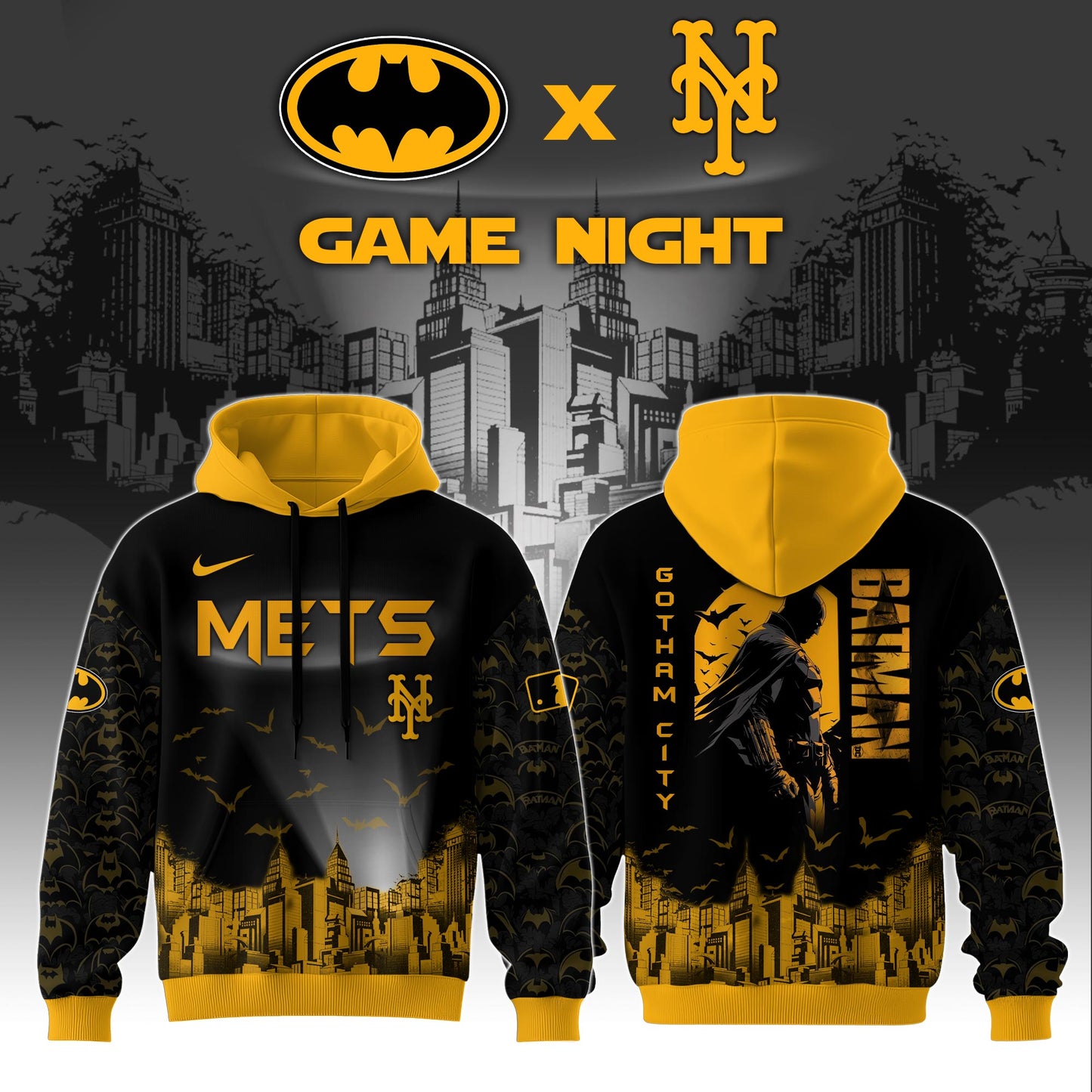 New York Mets x DC Batman Game Night Special Edition Hoodie