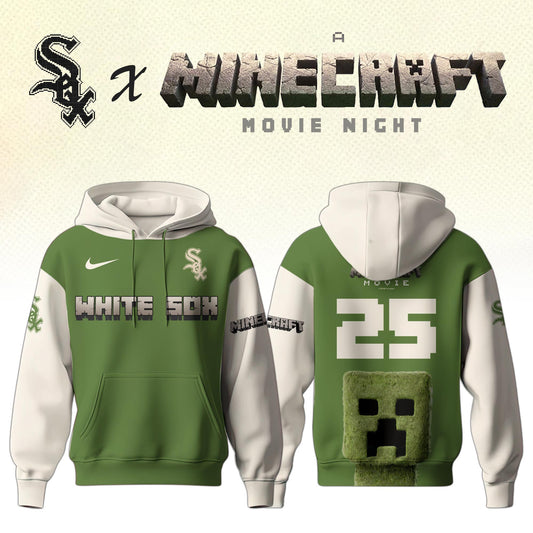 ,  Chicago White Sox MLB x A MINECRAFT MOVIE Night Hoodie Editions Limited
