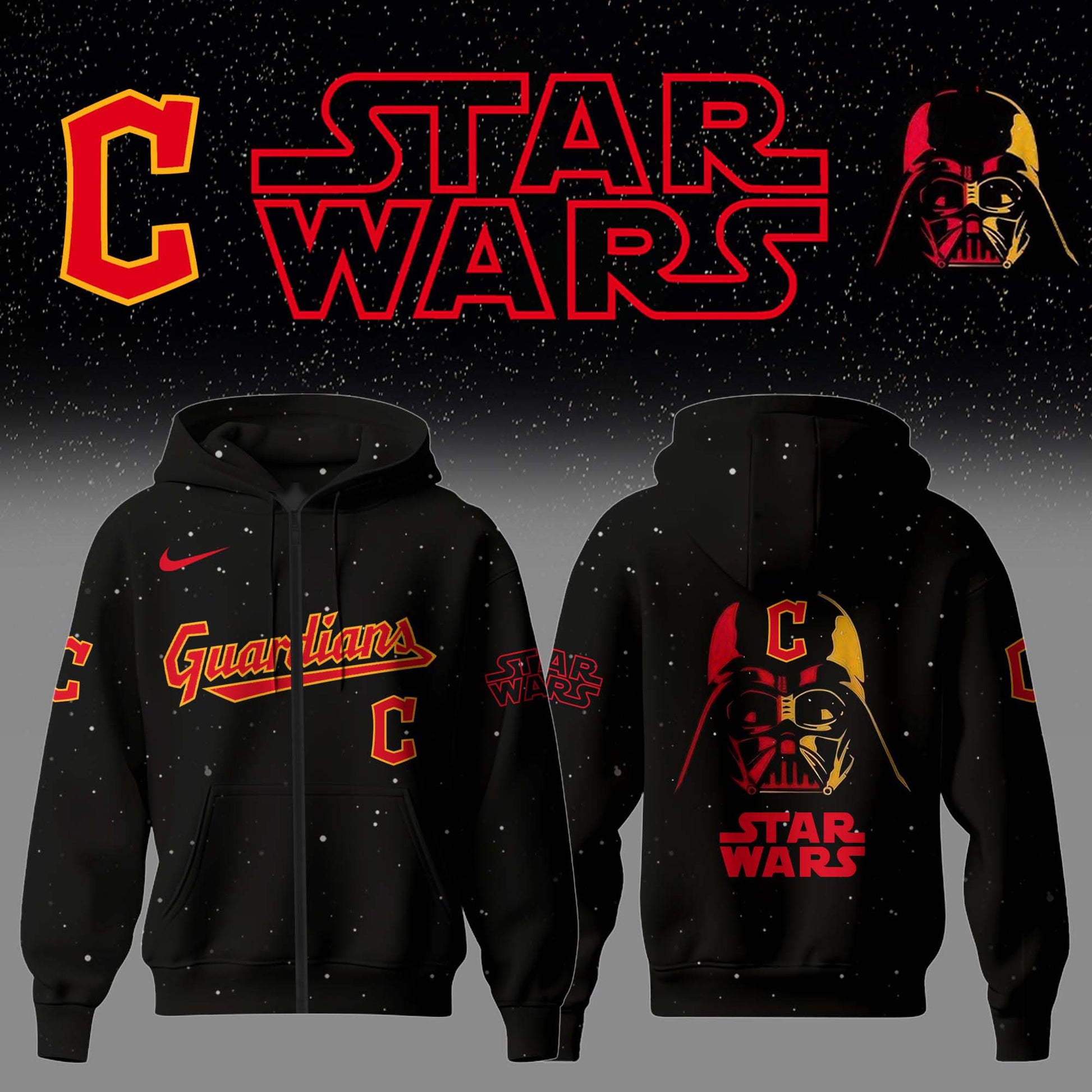 Cleveland Guardians x Stars Wars Night Hoodie Editions Limited