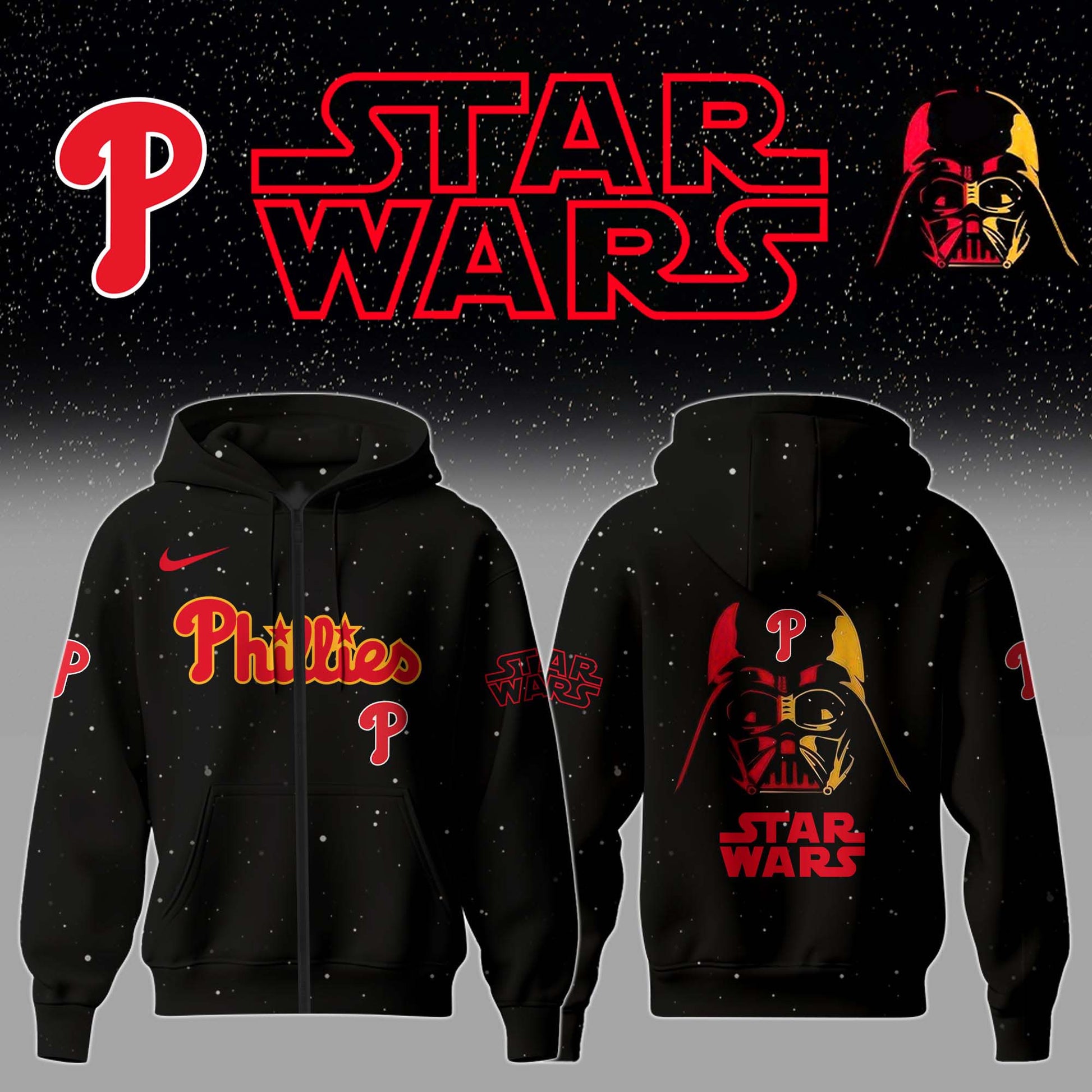 Philadelphia Phillies x Stars Wars Night Hoodie Editions Limited