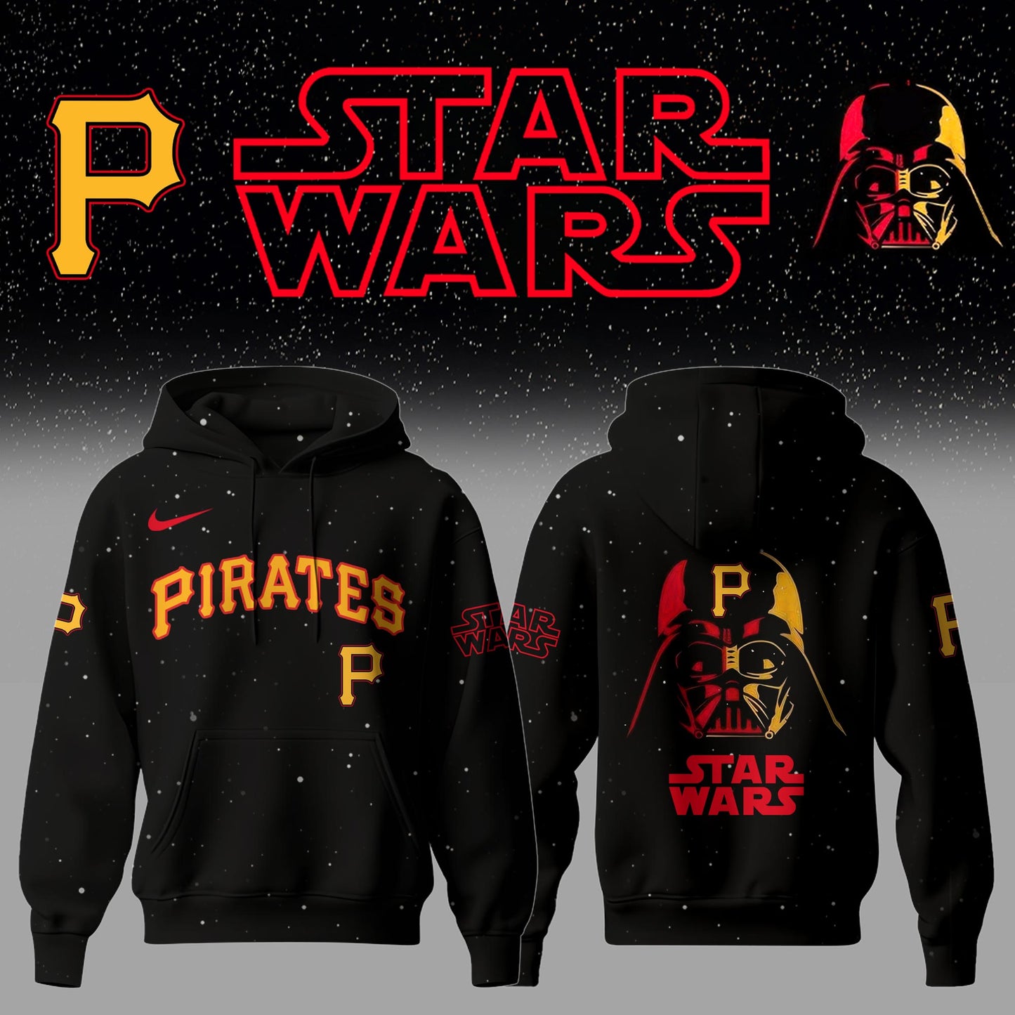 Pittsburgh Pirates x Stars Wars Night Hoodie Editions Limited