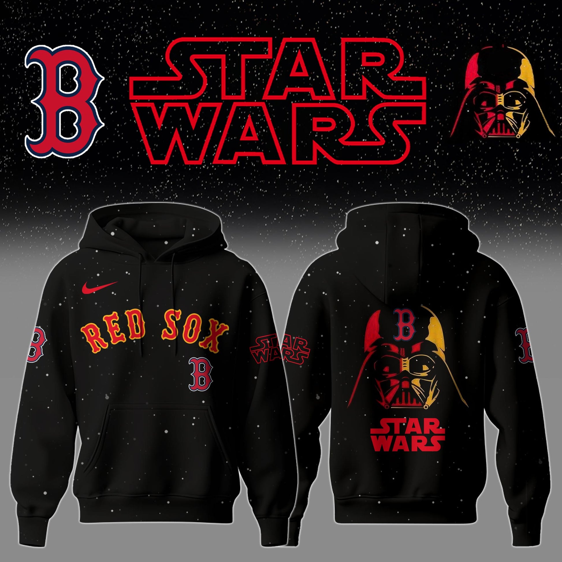 .Boston Red Sox x Stars Wars Night Hoodie Editions Limited