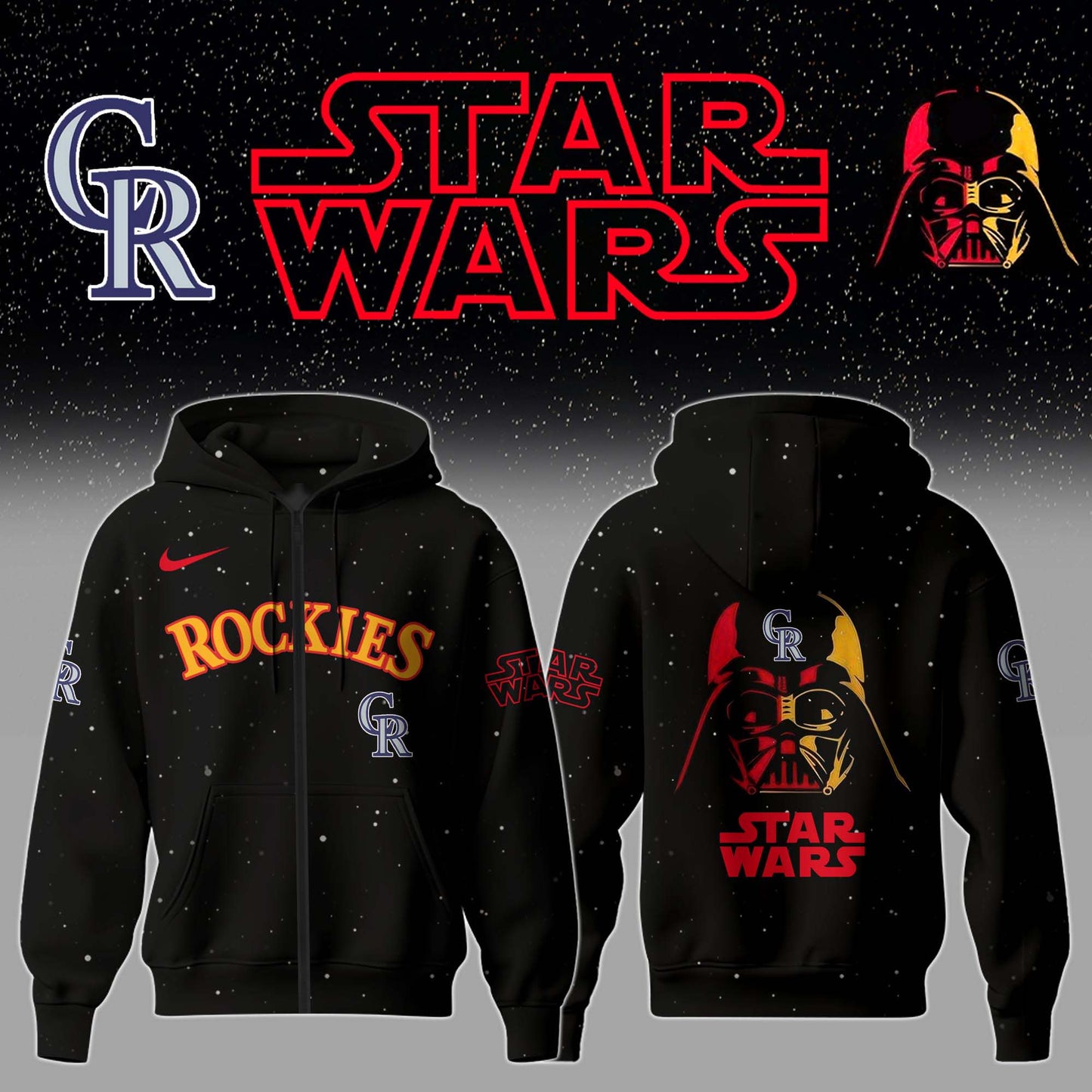 Colorado Rockies x Stars Wars Night Hoodie Editions Limited