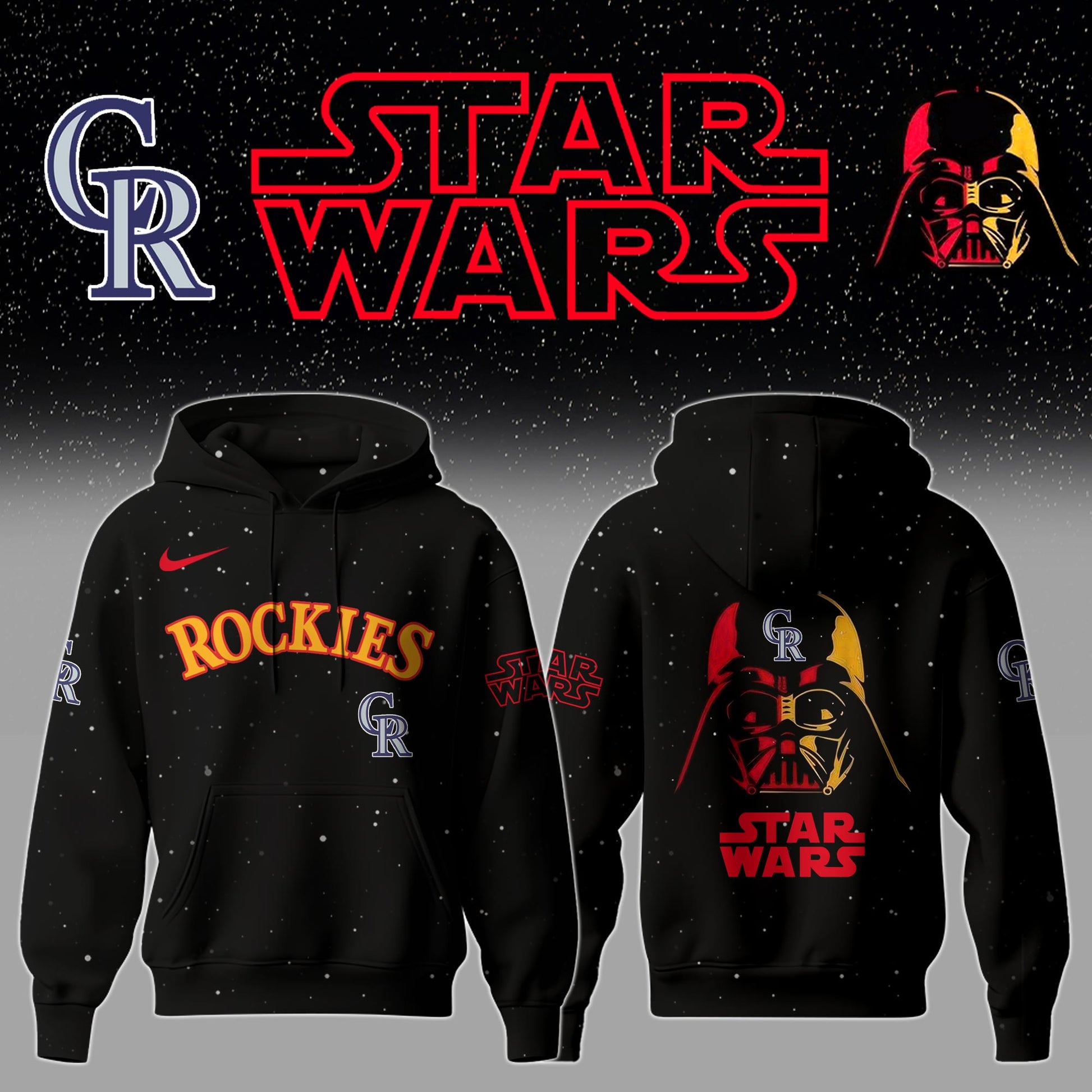 Colorado Rockies x Stars Wars Night Hoodie Editions Limited