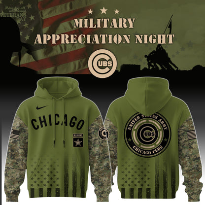 _Chicago Cubs x MLB x Army Military Appreciation Night Hoodie Editions Limited