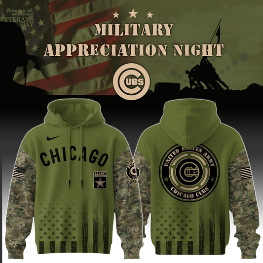 _Chicago Cubs x MLB x Army Military Appreciation Night Hoodie Editions Limited