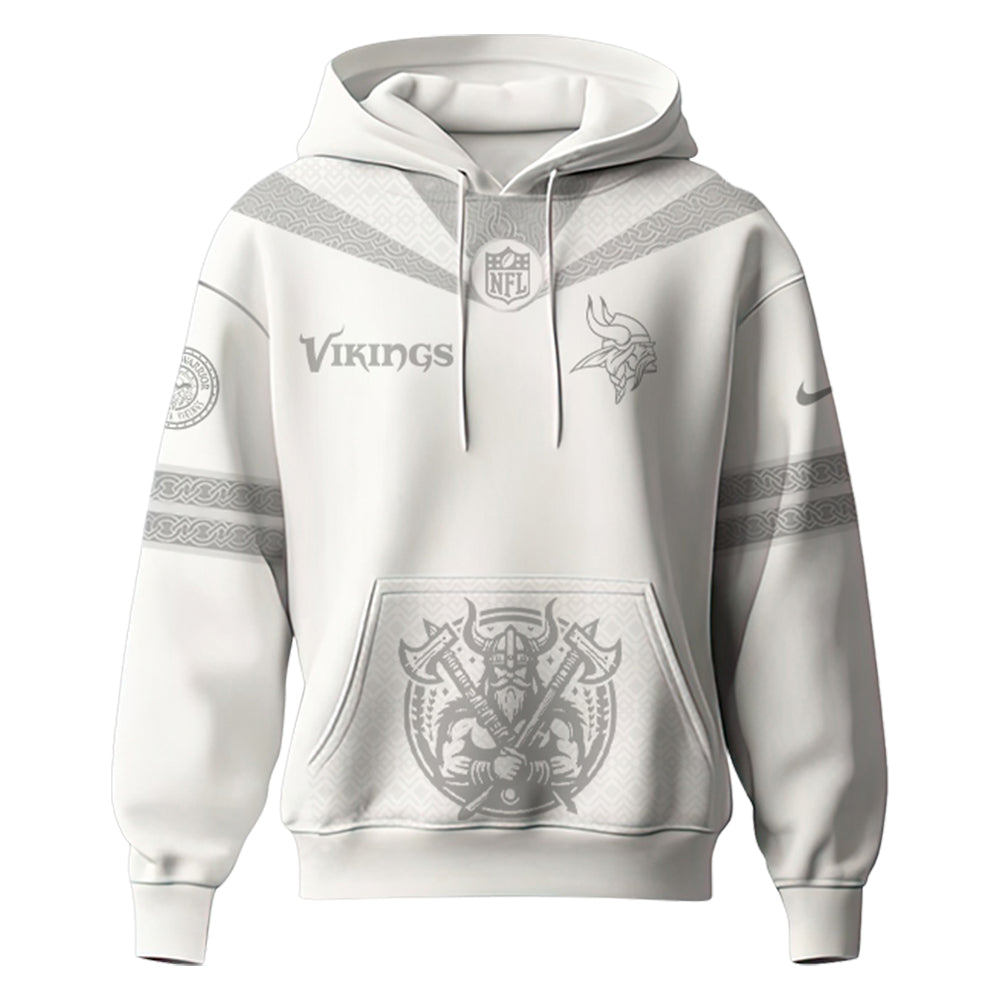 Premium Minnesota Vikings Merch - Minnesota  Vikings Football Winter Warrior Limited Edition Hoodie 2025 - Gear Up For Game Day