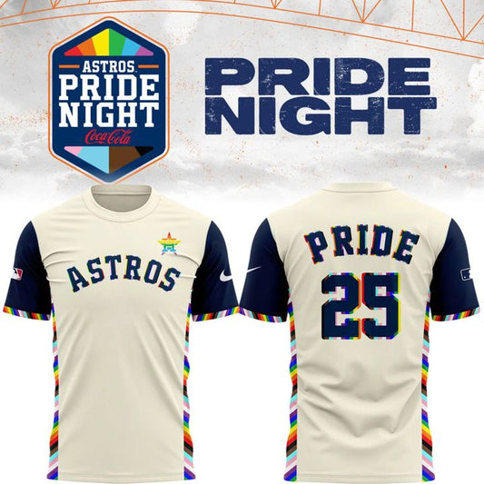 Special New Pride 25 Astros Logo Tshirt