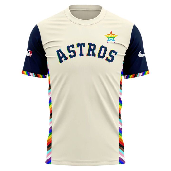 Special New Pride 25 Astros Logo Tshirt