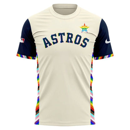 Special New Pride 25 Astros Logo Tshirt