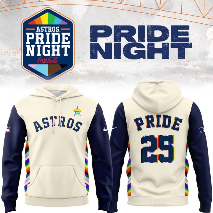 Special New Pride 25 Astros Logo Hoodie