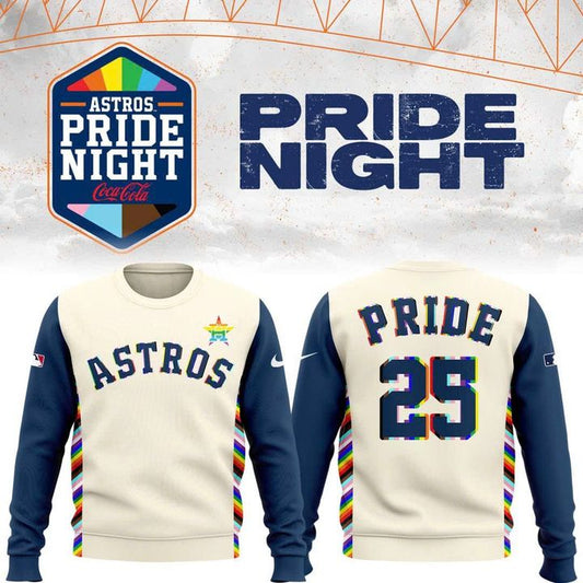 Special New Pride 25 Astros Logo Sweatshirt