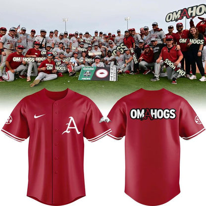 Special New Omahogs AR Baseball Red Jersey